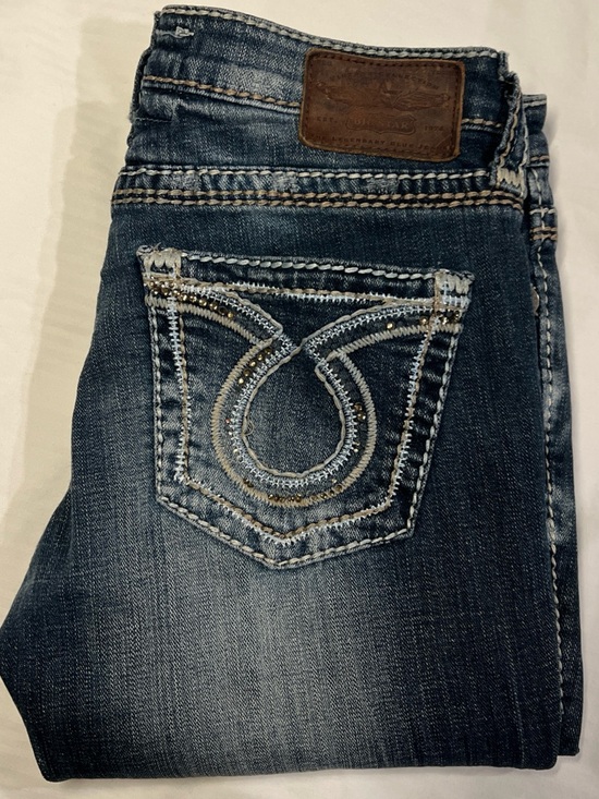 Big Star Denim - Big Star Jenae Dark Wash Embellished  Pocket Jeans size 26 Vintage‎ Y2K